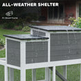 Load image into Gallery viewer, Wooden Rabbit Hutch, 2-Story Bunny Cage w/ Run, Waterproof & Openable Roof, Pull Out Tray and Ramp, Bunny Hutch for 1-2 Rabbits, Outdoor Use
