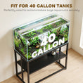 Charger l'image dans la visionneuse de la galerie, 40 Gallon Fish Tank Stand, Heavy Duty Aquarium Stand with Storage Shelf, Adjustable Feet, for Home Office, 36.6" L x 18.5" W x 29.9" H, Black
