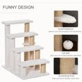 Load image into Gallery viewer, Pet Stair, Cat Tree with 4-step Climb Ladder, Scratching Posts, Platforms, Toy Ball, for Indoor Elderly Cats Kittens, White
