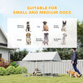 Load image into Gallery viewer, Outdoor Dog Kennel with Roof, Heavy Duty Galvanized Steel Dog Run Chain Link w/ Waterproof UV-Resistant Cover, Safety Lockable Latch System, 2.1' x 1.8' x 1.6'
