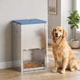 Load image into Gallery viewer, 50lbs Automatic Dog Feeder, Galvanized Gravity Pet Feeder with Lockable Clear Door, Indoor and Outdoor Use, Wall Mountable, Portable Handles, Auto Dog Food Dispenser for Large Breeds
