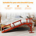 Load image into Gallery viewer, Wooden Dog Ramp, 60" Long Pet Ramp with Non-slip Rug & Removable Guardrails, Brown
