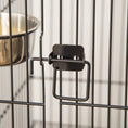 Load image into Gallery viewer, 53.9'' Large Rolling Steel Bird Cage Bird House with Detachable Rolling Stand, Storage Shelf, Wood Perch, Food Container, Black
