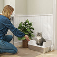 Load image into Gallery viewer, Stainless Steel Cat Litter Box with Lid, Metal Extra Large Enclosed Litter Box for Big Cats with Scoop, High Sided, Non-Stick & Anti-Urine Leakage, Easy Cleaning
