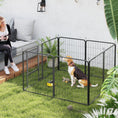 Load image into Gallery viewer, Dog Pen, 8 Panel Puppy Pen, Steel Dog Playpen, for Medium Breeds, 80cm Tall, Black
