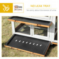 Load image into Gallery viewer, 62" Wooden Rabbit Hutch, Bunny Cage with Wheels, Run Box, Tray, Ramp for Small Animals, Guinea Pig, Indoor Outdoor Use, Yellow
