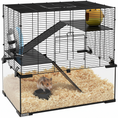 Load image into Gallery viewer, 3 Tiers Hamster Cage with Deep Glass Bottom 60 x 40 x 57cm
