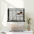 Load image into Gallery viewer, Hamster Cage, Gerbil Cage 3 Tier with Wheels, Deep Bottom, Ramps, Food Dish, Water Bottle, for Dwarf, Syrian, 57 x 43 x 74cm - Black
