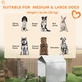 Load image into Gallery viewer, PawHut Large Outdoor Dog Kennel, Heavy Duty Dog Kennel Outside with Waterproof & UV-Resistant Cover, Rotating Bowls Door, Galvanized Chain Link Dog Run for Medium & Large Dogs, 13.1' x 7.5' x 7.5'

