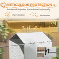 Load image into Gallery viewer, PawHut Large Outdoor Dog Kennel, Heavy Duty Dog Kennel Outside with Waterproof & UV-Resistant Cover, Rotating Bowls Door, Galvanized Chain Link Dog Run for Medium & Large Dogs, 13.1' x 7.5' x 7.5'
