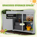 Load image into Gallery viewer, Tortoise House with Storage Cabinet, Wooden Tortoise Enclosure with Lamp Holder, Openable Top, Transparent Windows, Turtle Habitat for Indoor, Light Grey
