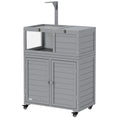 Load image into Gallery viewer, Tortoise House with Storage Cabinet, Wooden Tortoise Enclosure with Lamp Holder, Openable Top, Transparent Windows, Turtle Habitat for Indoor, Light Grey
