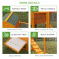 Load image into Gallery viewer, 117" Extra Large Chicken Coop with Asphalt Roof, Wooden Hen House with Slide-out Tray, Quail Hutch with Nesting Box, Orange
