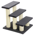 Load image into Gallery viewer, 3 Tier Pet Stairs Dog Cat 3 Steps Kitty Scratching Post Cat Scratch Furniture Dark Grey
