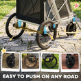 Load image into Gallery viewer, Dog Stroller, Pet Stroller for Small and Medium Dogs, Foldable Puppy Pram Pet Pushchair with 2 Big Wheels, Shock-Absorbing Frame, Seat Leashes, Brakes, Maximum Load 20 kg, Grey
