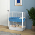 Load image into Gallery viewer, Large Hamster Cage with Accessories, Rat Cage Gerbil Habitat with Detachable Bottom, Ramps, Platform, Food Bowl, Water Bottle, 31" x 18" x 35"
