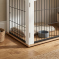 Load image into Gallery viewer, Dog Crate Furniture, Indoor Dog Cage with Double Doors for Large Breeds, Pet Kennel End Side Table with Arched Door Design, 100 x 60 x 69 cm, White
