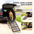 Load image into Gallery viewer, 75" Dog Car Ramp, Folding Dog Ramp with Anti-Slip Surface, Extra Long & Wide Pet Stairs for Large Pets to Get Into a Car, SUV, Truck, RV, High Bed, Black

