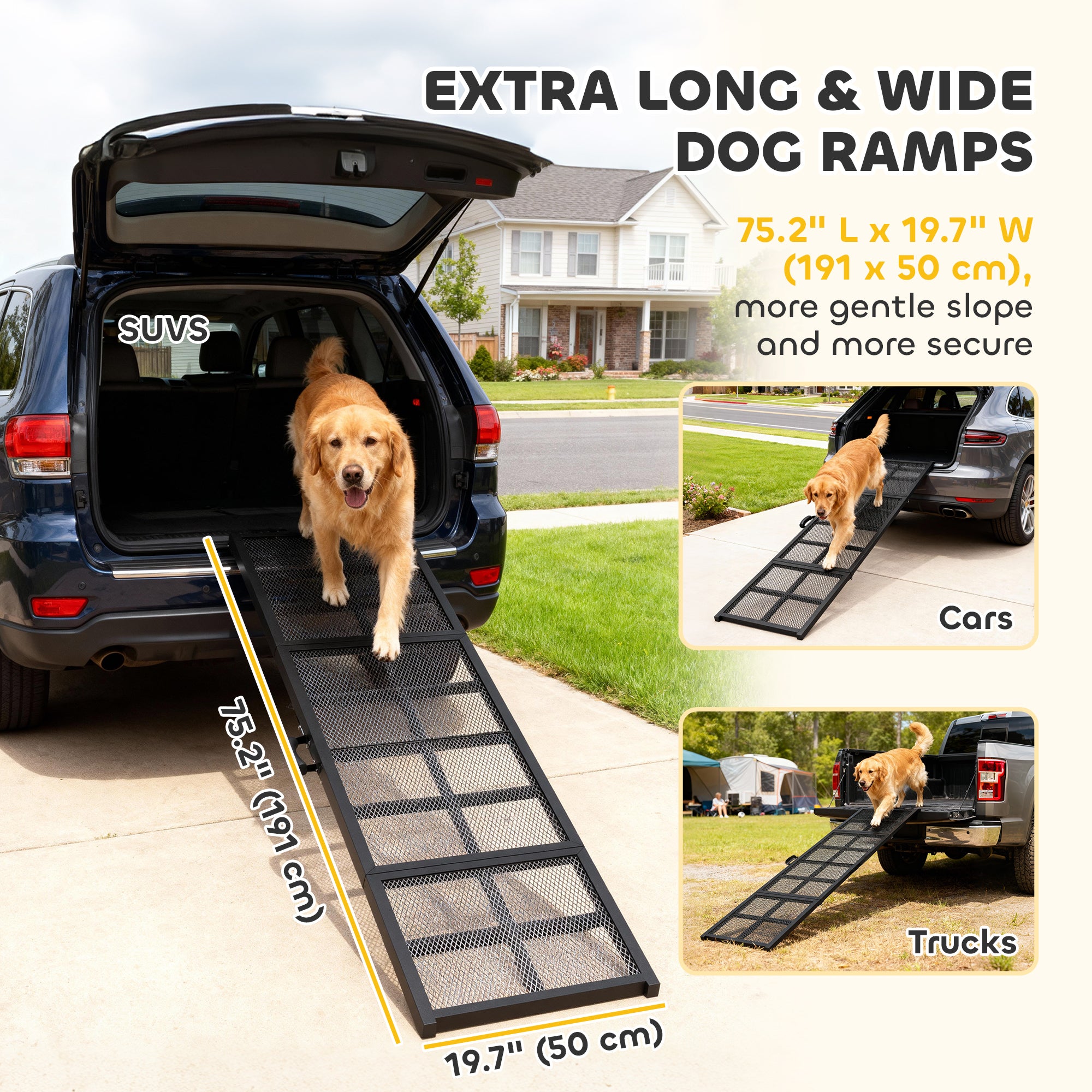 Dog Car Ramp Remote PawHut 75