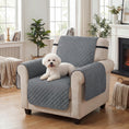 Load image into Gallery viewer, Waterproof Sofa Cover, Soft Couch Cover for Dogs Cats Pets, Non Slip Sofa Slipcoevr with Elastic Straps Furniture Protector for Living Room, Grey

