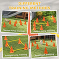 Load image into Gallery viewer, Dog Agility Equipment Set, Portable Pet Jump Training Kit for Eight Cones, Eight Poles with Carry Bag, Four-Piece Adjustable Height Jumping Obstacles, Orange
