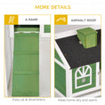 Load image into Gallery viewer, 2 Tiers Rabbit Hutch and Run Wooden Guinea Pig Hutch Outdoor with Sliding Tray, Ramp, Water-resistant Roof, for 2-4 Rabbits, Green
