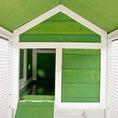 Load image into Gallery viewer, 2 Tiers Rabbit Hutch and Run Wooden Guinea Pig Hutch Outdoor with Sliding Tray, Ramp, Water-resistant Roof, for 2-4 Rabbits, Green
