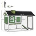 Load image into Gallery viewer, 2 Tiers Rabbit Hutch and Run Wooden Guinea Pig Hutch Outdoor with Sliding Tray, Ramp, Water-resistant Roof, for 2-4 Rabbits, Green
