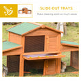 Load image into Gallery viewer, Large Rabbit Hutch Outdoor, Guinea Pig Hutch, Wooden Small Animal House, with Rabbit Run, 215 x 63 x 97 cm
