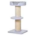Load image into Gallery viewer, 36"H Large Cat Scratching Post for Indoor Cats, Bold Cat Tree Multi-Level Kitty Tower with Sisal Mat Scratch Rope, Cat Bed, Removable Cushion, Perch, Light Blue

