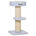 Load image into Gallery viewer, 36"H Large Cat Scratching Post for Indoor Cats, Bold Cat Tree Multi-Level Kitty Tower with Sisal Mat Scratch Rope, Cat Bed, Removable Cushion, Perch, Light Blue

