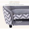 Load image into Gallery viewer, Dog Sofa for XS-Sized Dogs, Elevated Pet Bed with Removable Sponge Padded Cushion, Cat Couch Lounge with Washable Cover, Storage Bag, Grey
