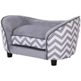 Load image into Gallery viewer, Dog Sofa for XS-Sized Dogs, Elevated Pet Bed with Removable Sponge Padded Cushion, Cat Couch Lounge with Washable Cover, Storage Bag, Grey
