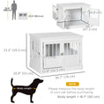 Load image into Gallery viewer, Dog Crate Furniture, 31" Dog Kennel Side End Table with Three Doors, Indoor Dog Cage for Small Dogs, White
