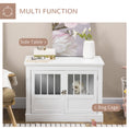 Load image into Gallery viewer, Dog Crate Furniture, 31" Dog Kennel Side End Table with Three Doors, Indoor Dog Cage for Small Dogs, White
