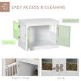 Load image into Gallery viewer, Dog Crate Furniture, 31" Dog Kennel Side End Table with Three Doors, Indoor Dog Cage for Small Dogs, White
