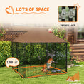 Load image into Gallery viewer, Outdoor Dog Kennel Puppy Play Pen with Canopy Garden Playpen Fence Crate Enclosure Cage Rotating Bowl 141 x 141 x 151 cm
