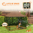 Load image into Gallery viewer, PawHut Outside Dog Kennel, 4.6' x 4.6' x 5' Puppy Play Pen with Canopy, Garden Playpen Fence Crate Enclosure Cage Rotating Bowl, Black
