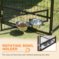 Load image into Gallery viewer, Outdoor Dog Kennel Puppy Play Pen with Canopy Garden Playpen Fence Crate Enclosure Cage Rotating Bowl 141 x 141 x 151 cm
