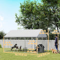 Load image into Gallery viewer, Outdoor Dog Kennel with Roof, Heavy Duty Galvanized Steel Dog Run Chain Link w/ Waterproof UV-Resistant Cover, Safety Lockable Latch System, 13.1' x 7.5' x 7.8
