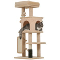 Charger l'image dans la visionneuse de la galerie, Cat Tree for Large Cat Adults, 41 Inch Cat Tower for Indoor Cats w/ Scratching Posts, Cat Bed, Condo, Grooming Brush, Jumping Platforms, Toy Balls, Anti-tip Kit, Beige
