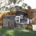 Load image into Gallery viewer, 84" Chicken Coop Wooden Hen House Rabbit Hutch Poultry Cage Pen Outdoor Backyard with Nesting Box and Run, Grey
