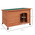 Load image into Gallery viewer, Wooden Dog Kennel Outdoor Pet House Elevated with Removable Floor, Openable Roof, for Large Dogs, 100 x 65.5 x 68cm - Natural Wood Tone

