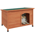 Load image into Gallery viewer, Wooden Dog Kennel Outdoor Pet House Elevated with Removable Floor, Openable Roof, for Large Dogs, 100 x 65.5 x 68cm - Natural Wood Tone
