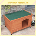 Load image into Gallery viewer, Wooden Dog Kennel Outdoor Pet House Elevated with Removable Floor, Openable Roof, for Large Dogs, 100 x 65.5 x 68cm - Natural Wood Tone
