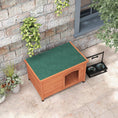 Load image into Gallery viewer, Wooden Dog Kennel Outdoor Pet House Elevated with Removable Floor, Openable Roof, for Large Dogs, 100 x 65.5 x 68cm - Natural Wood Tone
