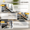 Load image into Gallery viewer, Pet Ramp Bed Steps for Dogs Cats Non-slip Carpet Top Platform Pine Wood 74"L x 16"W x 25"H Natural
