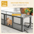 Load image into Gallery viewer, Outdoor Cat Tunnel, 60" Wooden Play Cat Enclosure, Extendable Pet Run with 3 Doors, for Indoor and Outdoor Use, for Kitty, Puppy, Grey

