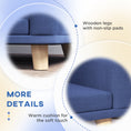 Load image into Gallery viewer, PawHut Dog Sofa Couch, Pet Bed with Comfortable Luxury Cushion, Washable Cover, Wooden Legs, Anti-slip Mat for Large Dogs, Cats, Kittens, Blue
