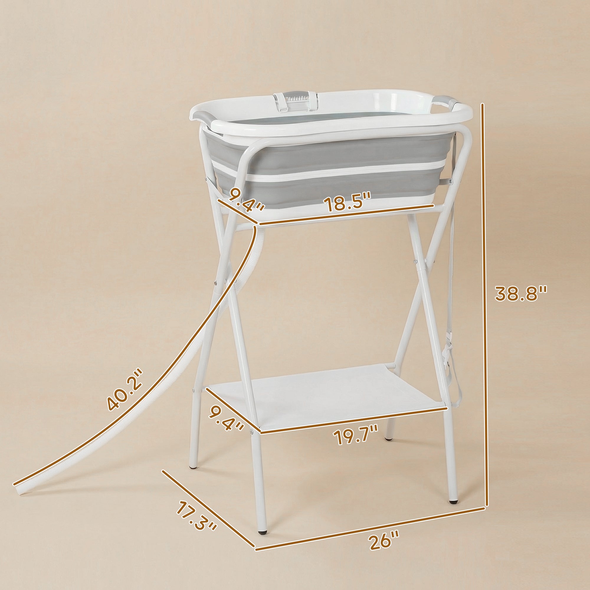 2 in 1 Dog Bath Tub, Dog Washing Station for Bathing and Grooming, Elevated Shower Bath Tub, Collapsible Foldable Portable Bathtub for Small Dogs Puppy Cats Pet, Indoor and Outdoor